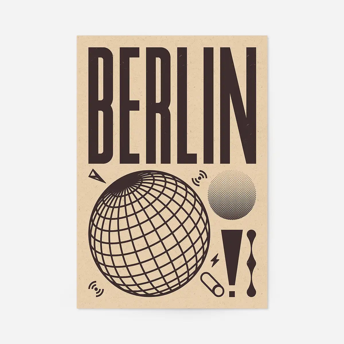 Berlin Abstract Style Music Type Print