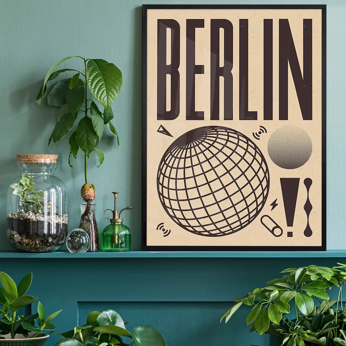 Berlin Abstract Style Music Type Print