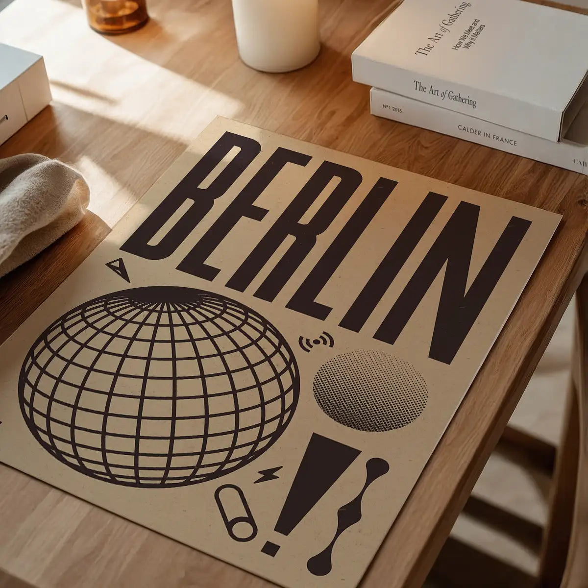 Berlin Abstract Style Music Type Print