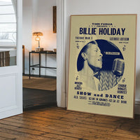 Billie Holiday Jazz Concert Poster Print