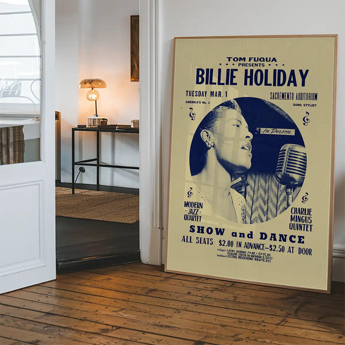 Billie Holiday Jazz Concert Poster Print