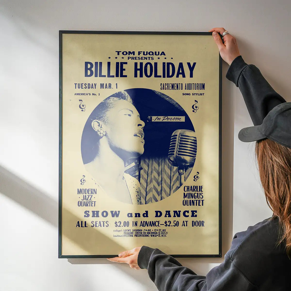 Billie Holiday Jazz Concert Poster Print