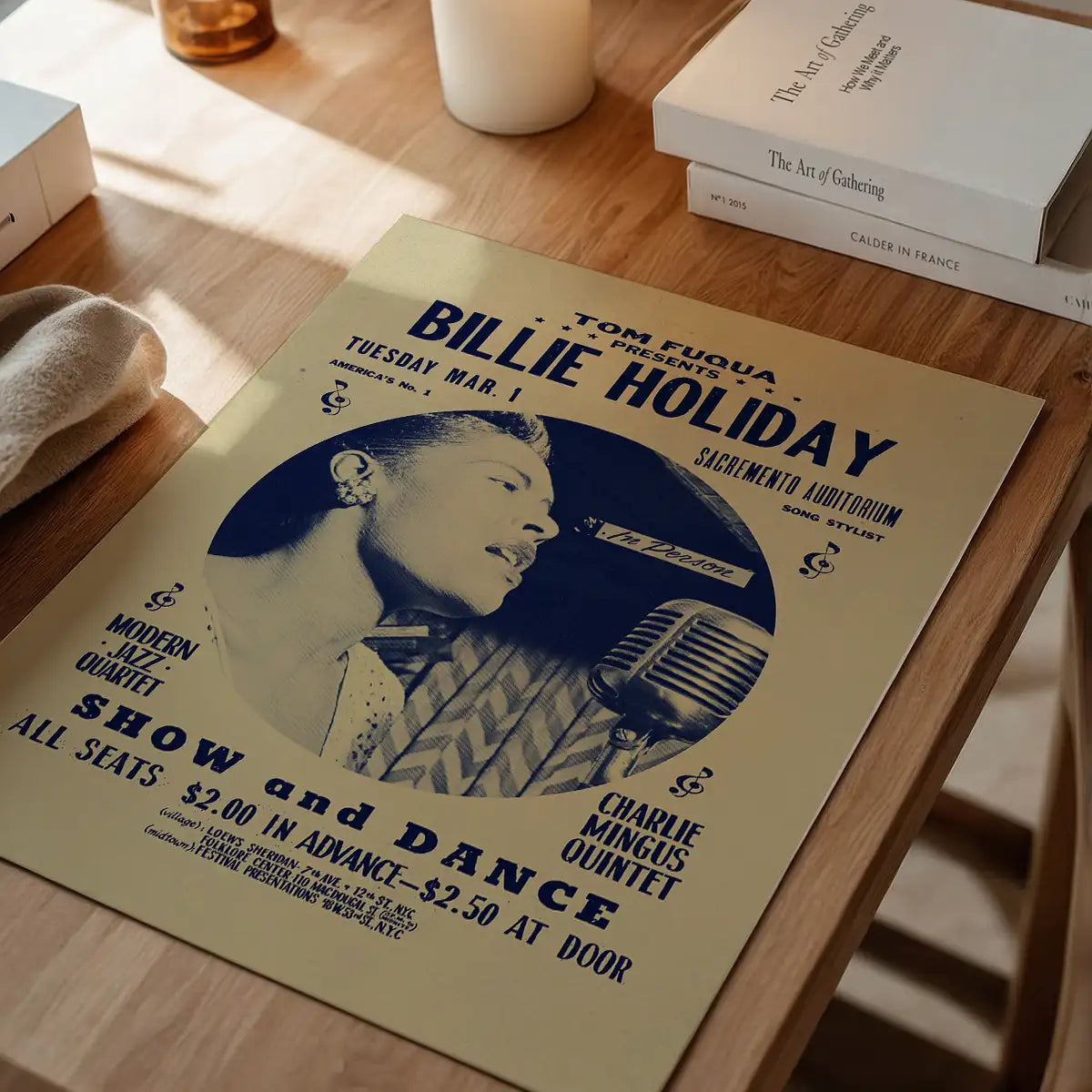Billie Holiday Jazz Concert Poster Print