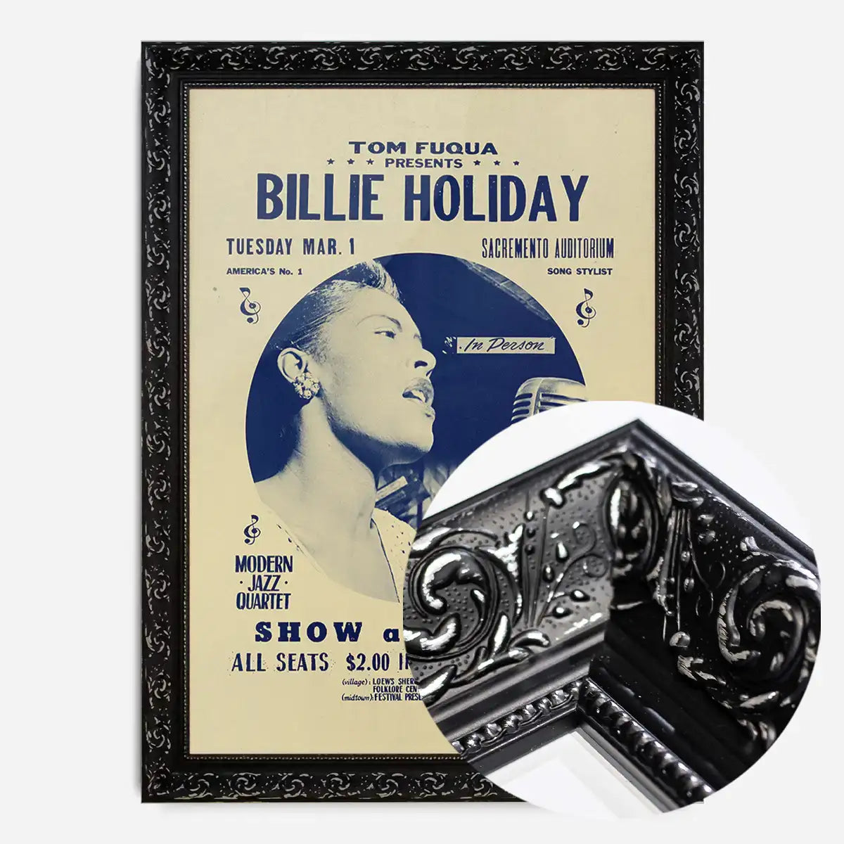 Billie Holiday Jazz Concert Poster Print
