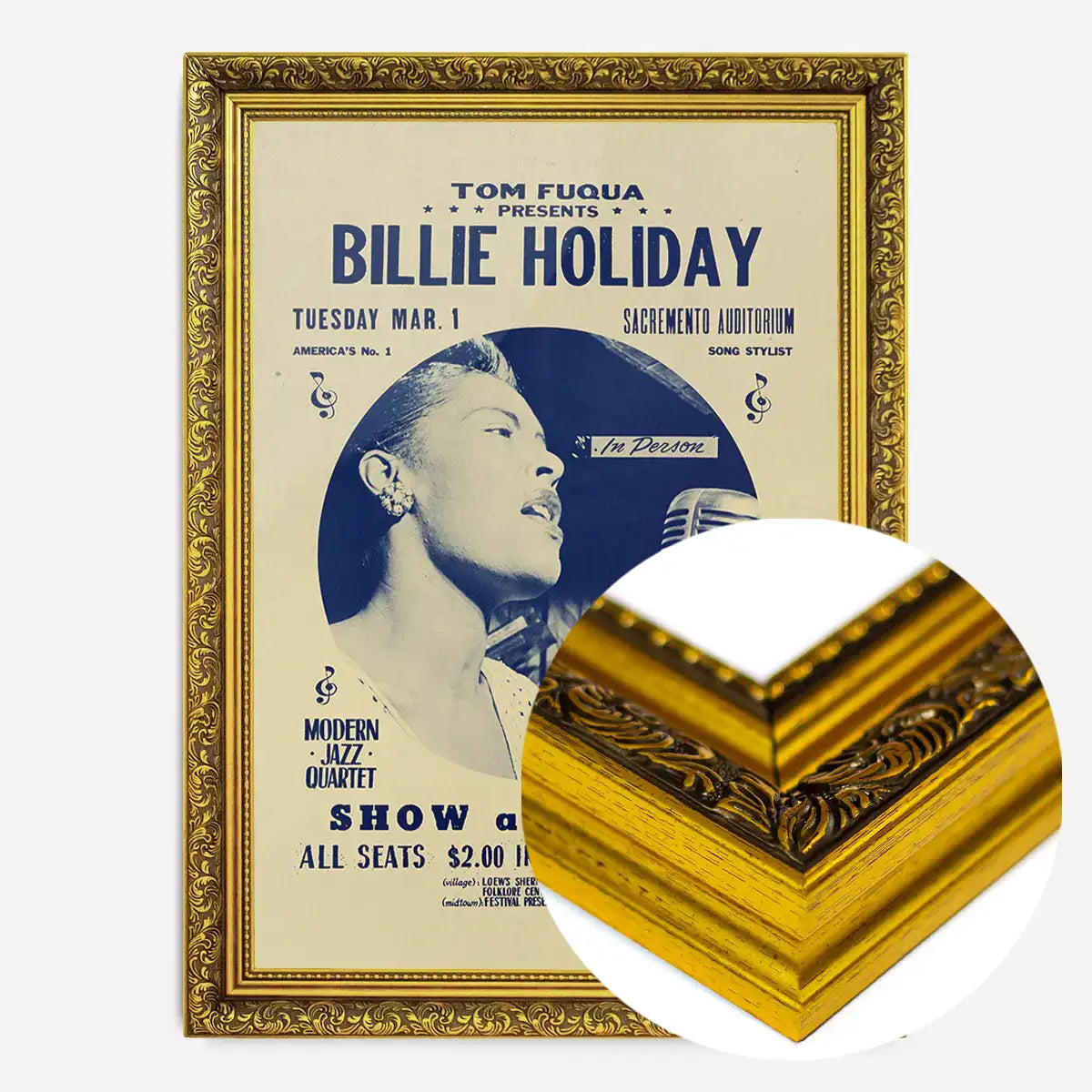 Billie Holiday Jazz Concert Poster Print