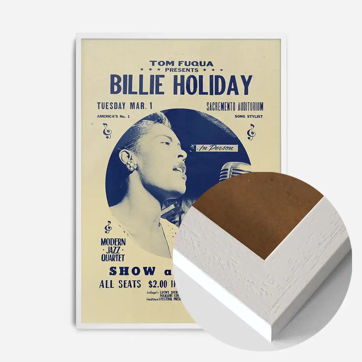 Billie Holiday Jazz Concert Poster Print
