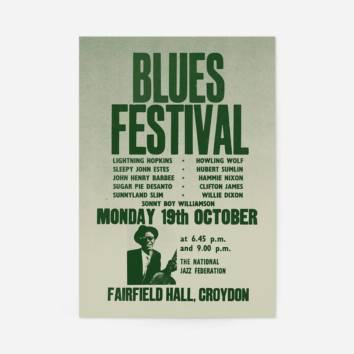 Blues Festival Music Concert Poster Print