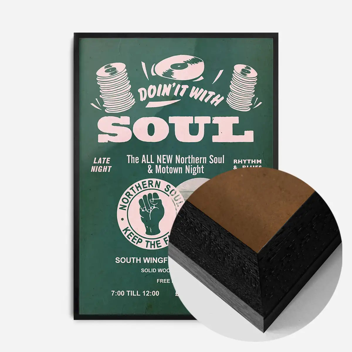 Northern Soul Motown Music Poster Pink Print