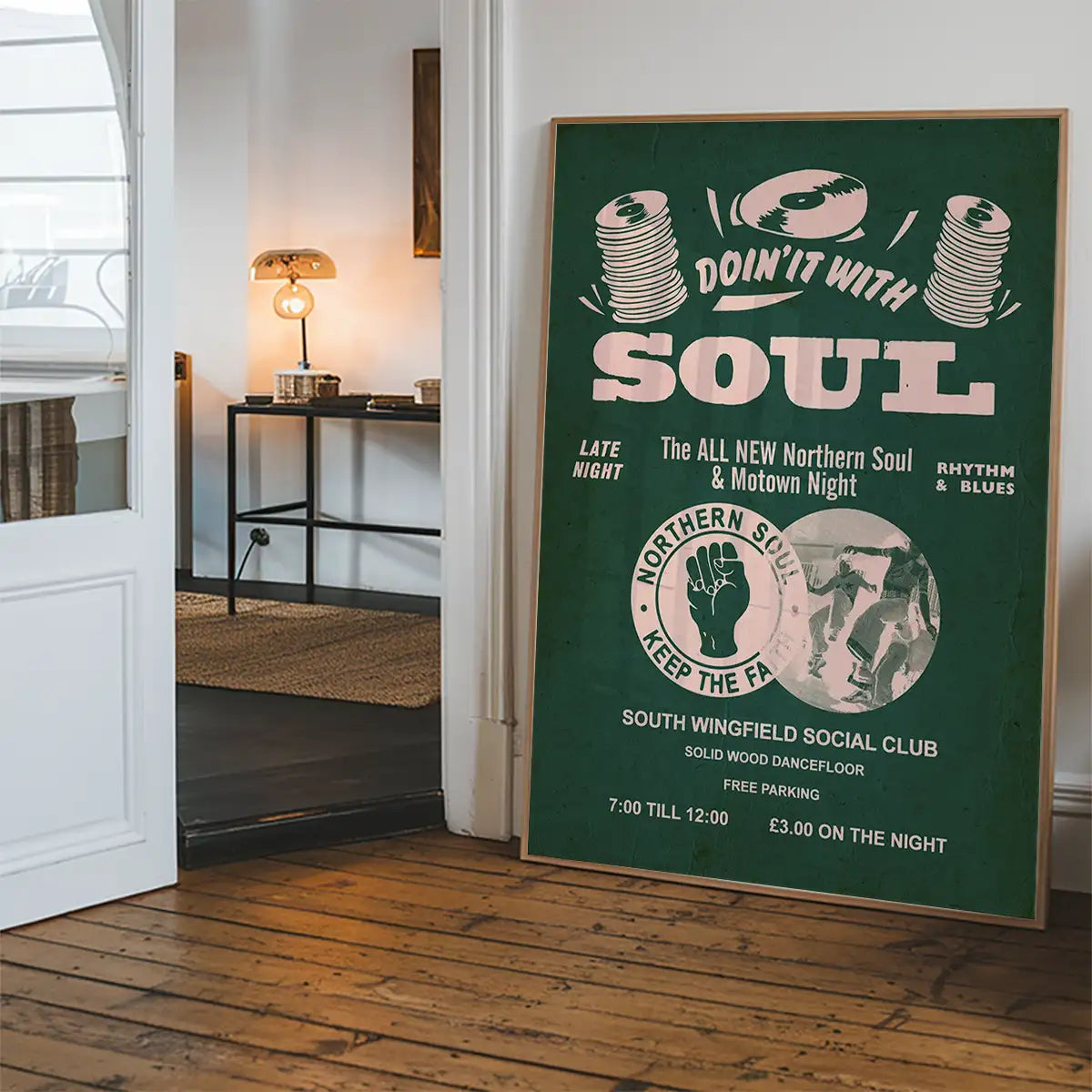 Northern Soul Motown Music Poster Pink Print