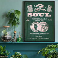 Northern Soul Motown Music Poster Pink Print