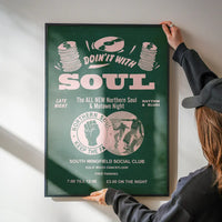 Northern Soul Motown Music Poster Pink Print