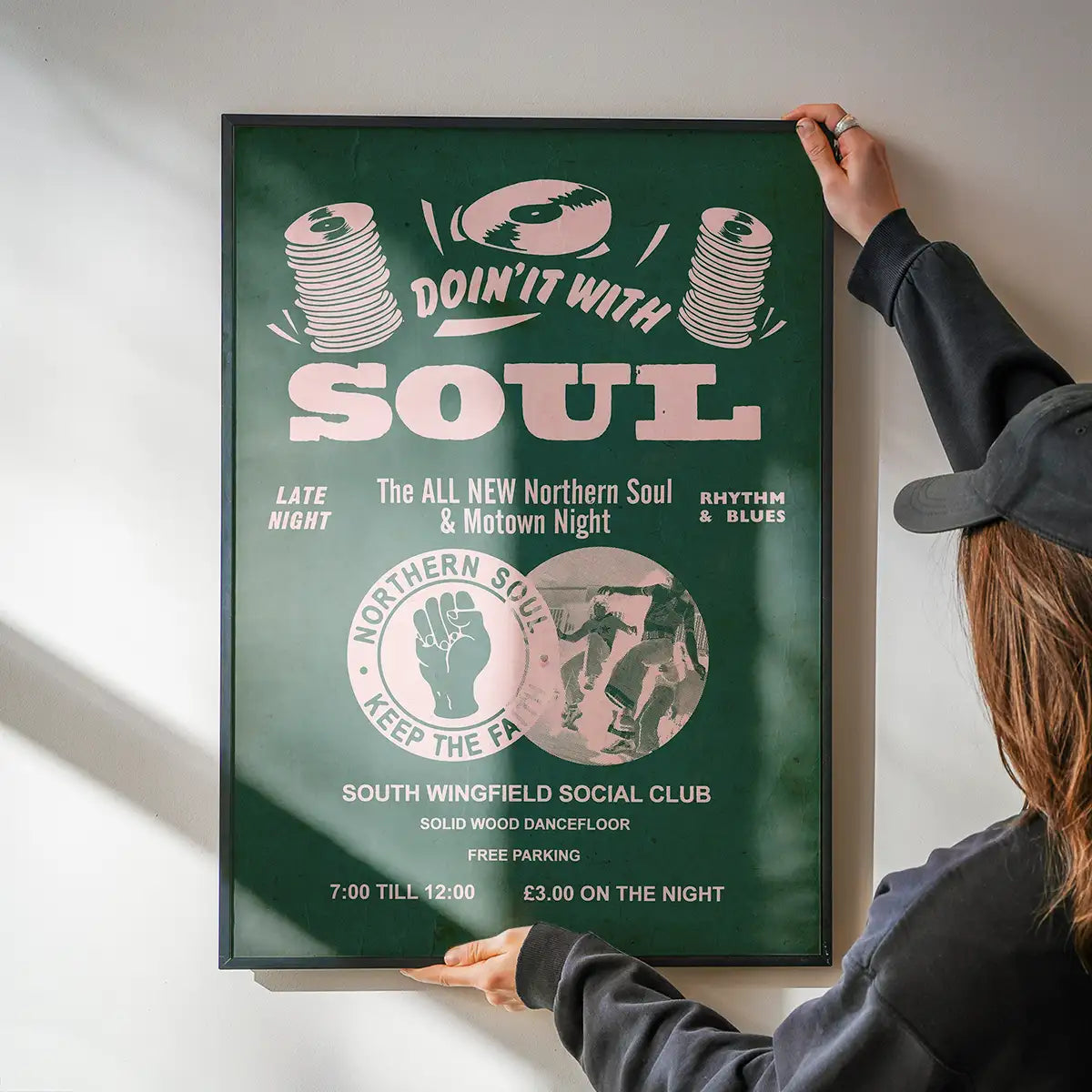 Northern Soul Motown Music Poster Pink Print