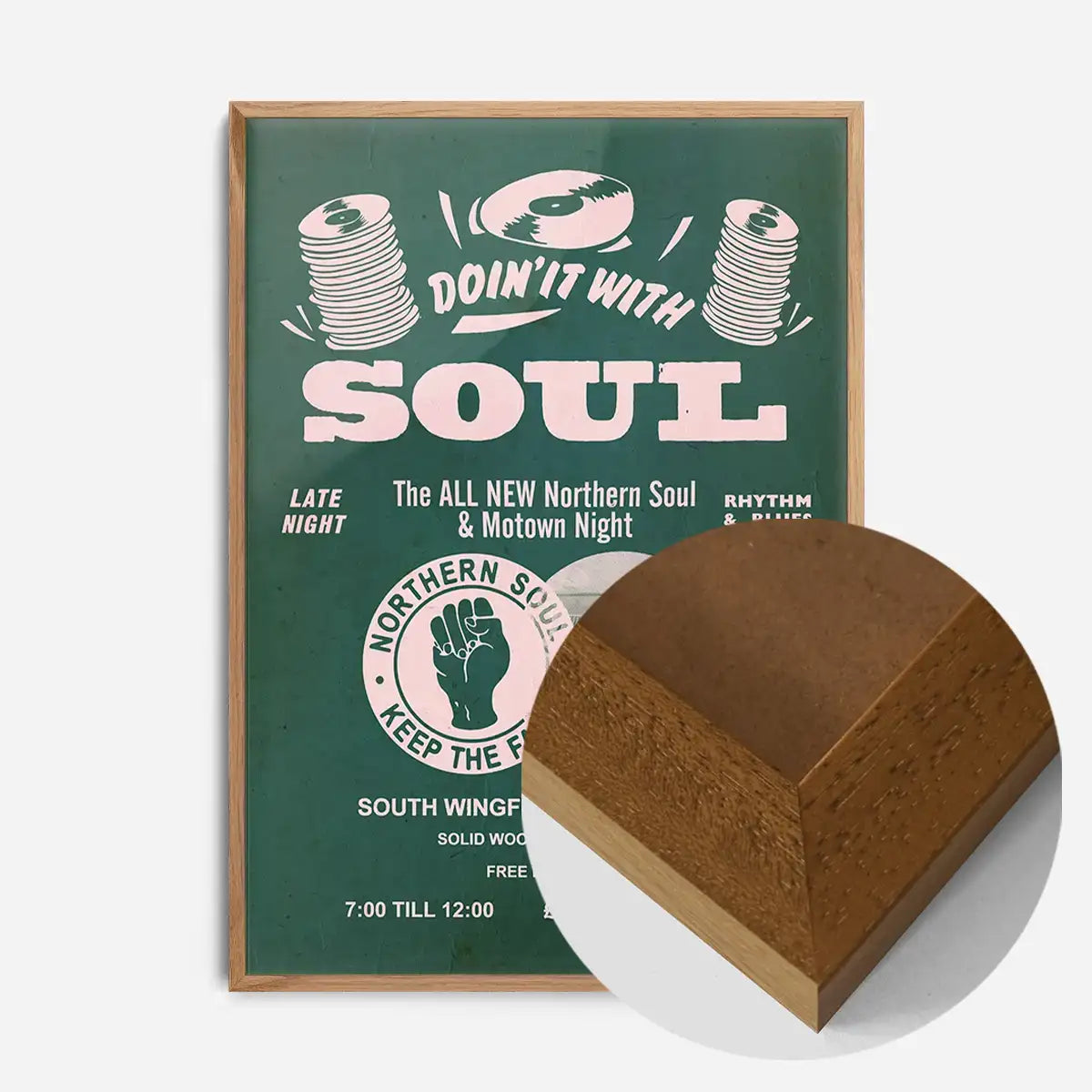 Northern Soul Motown Music Poster Pink Print