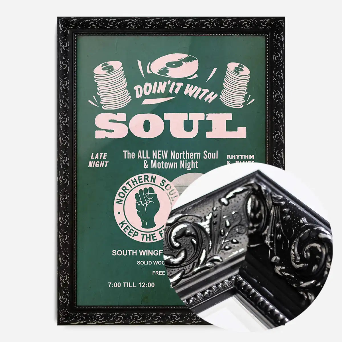 Northern Soul Motown Music Poster Pink Print