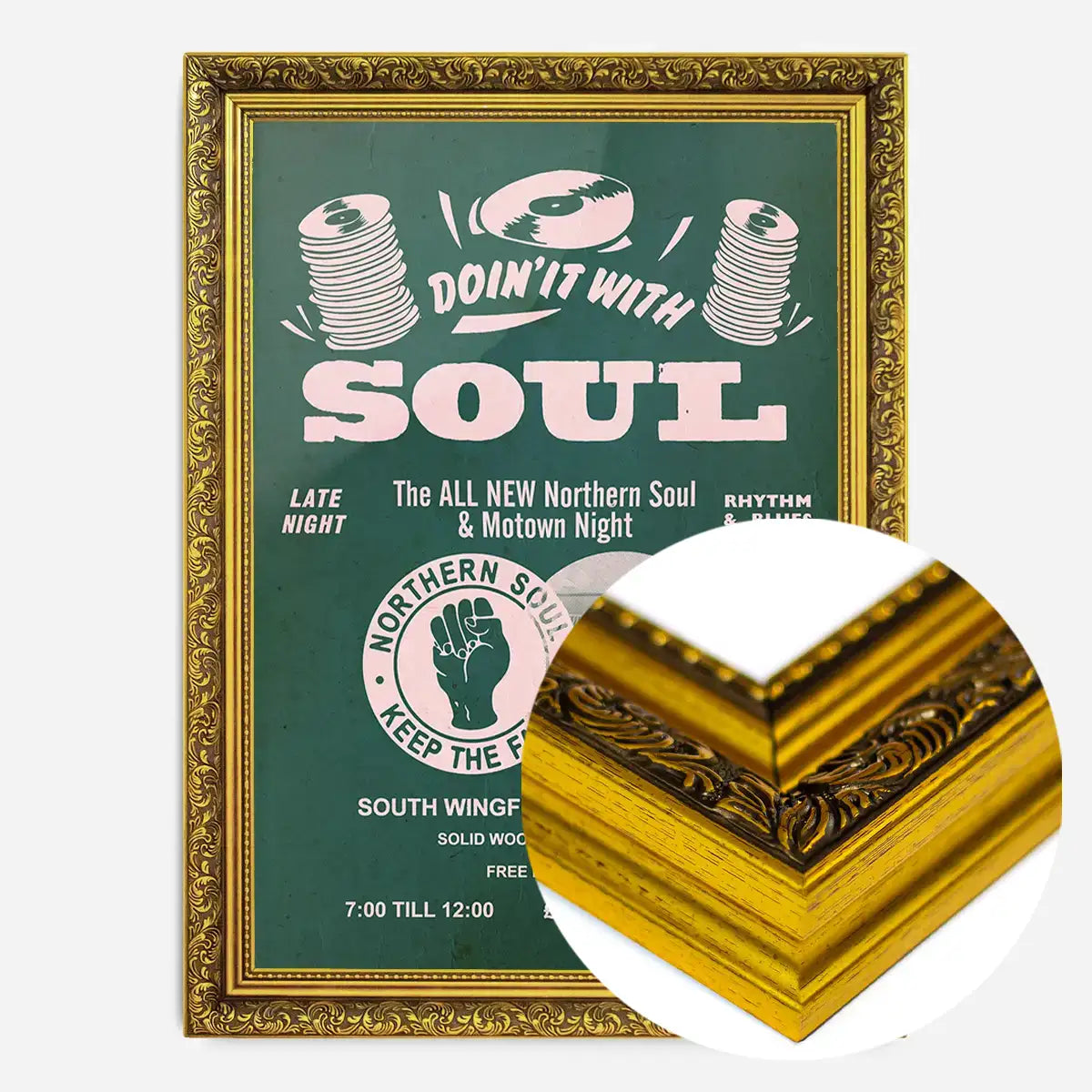 Northern Soul Motown Music Poster Pink Print