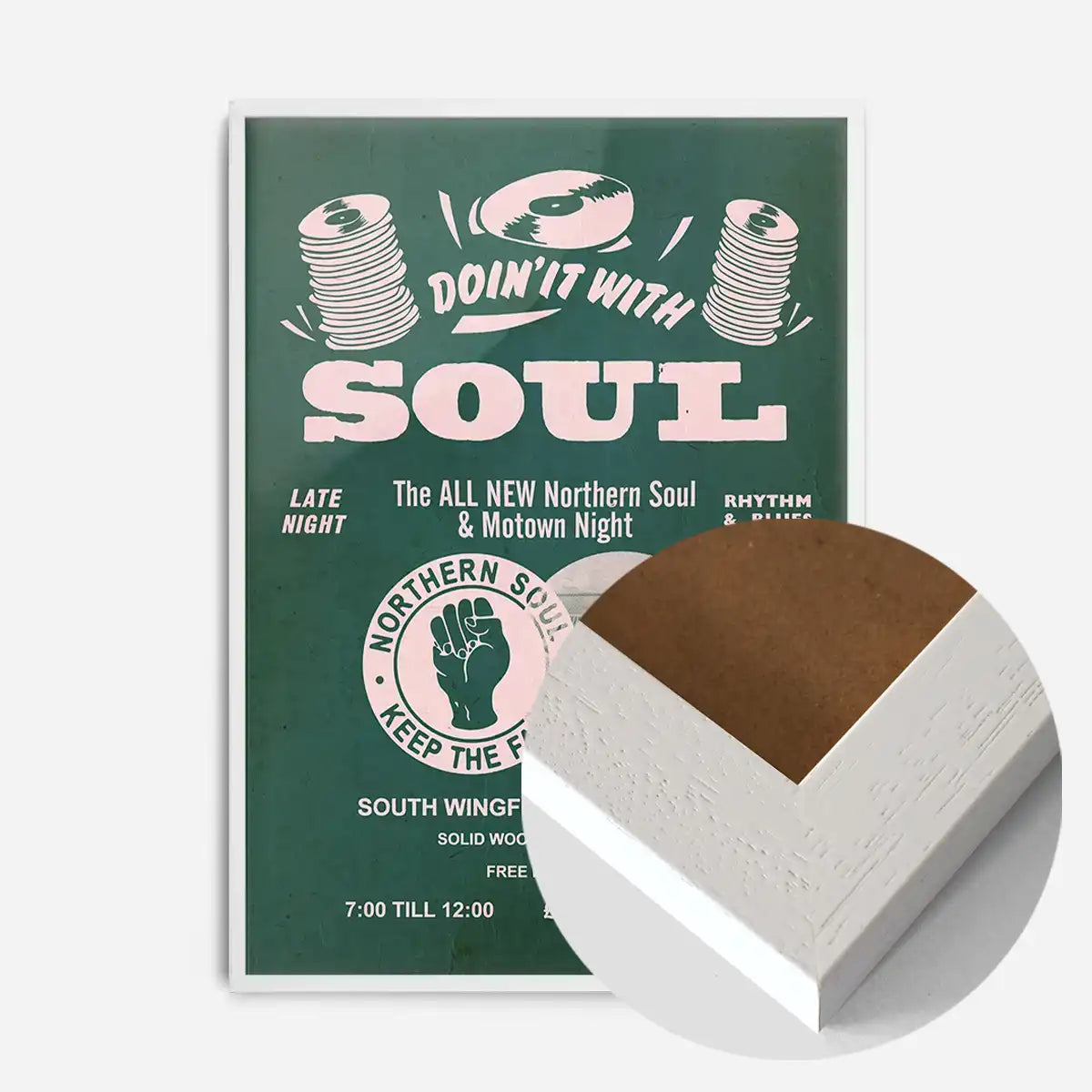 Northern Soul Motown Music Poster Pink Print
