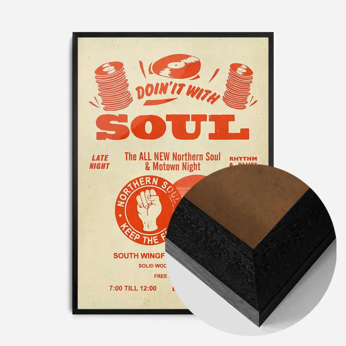 Northern Soul Motown Music Poster Orange Print