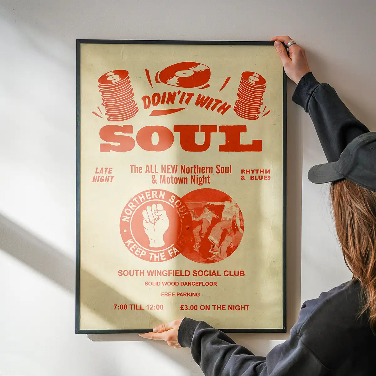 Northern Soul Motown Music Poster Orange Print