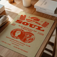 Northern Soul Motown Music Poster Orange Print
