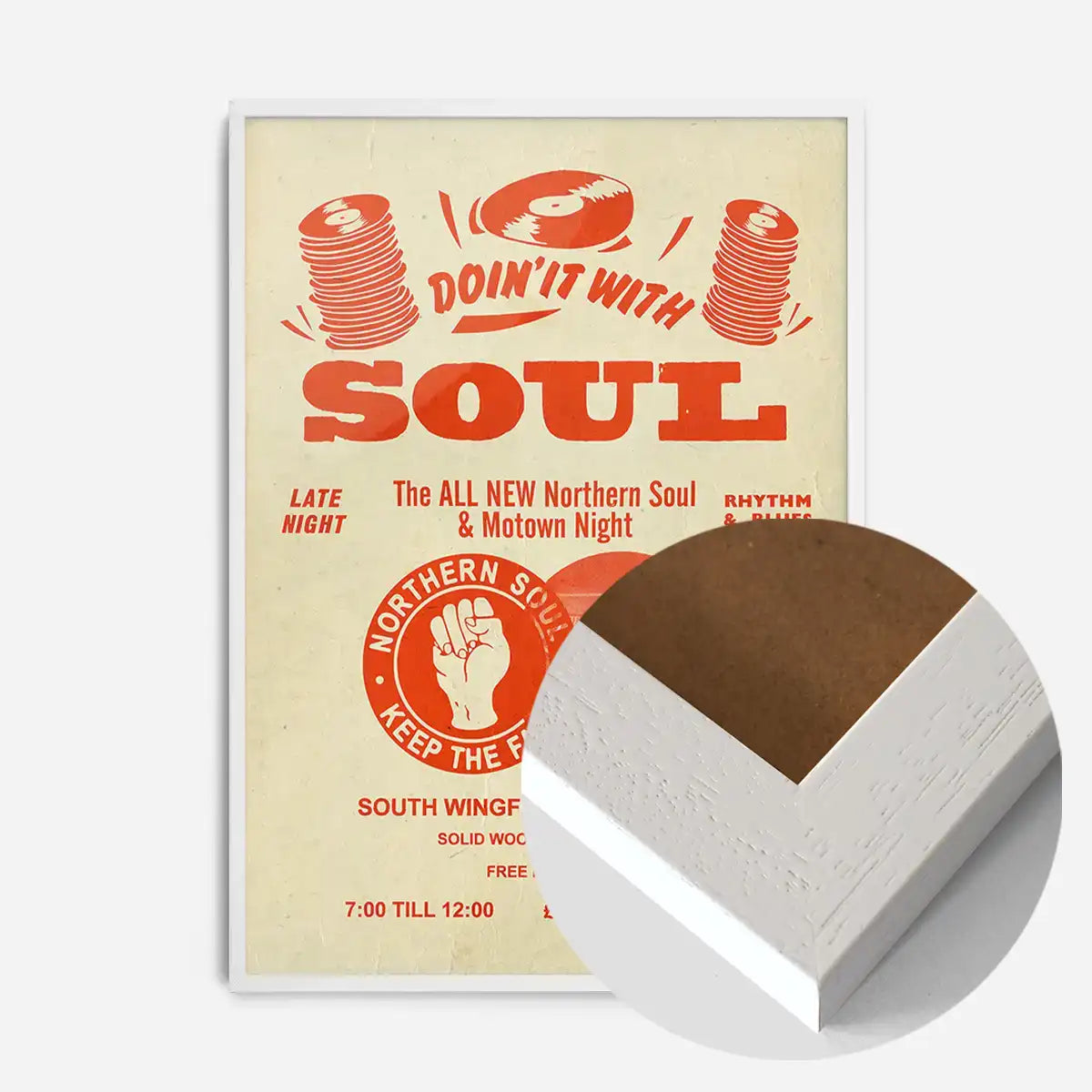 Northern Soul Motown Music Poster Orange Print