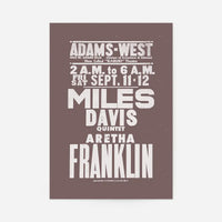 Miles Davis & Aretha Franklin Concert Poster Print