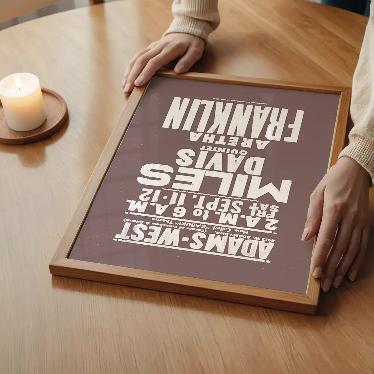 Miles Davis & Aretha Franklin Concert Poster Print
