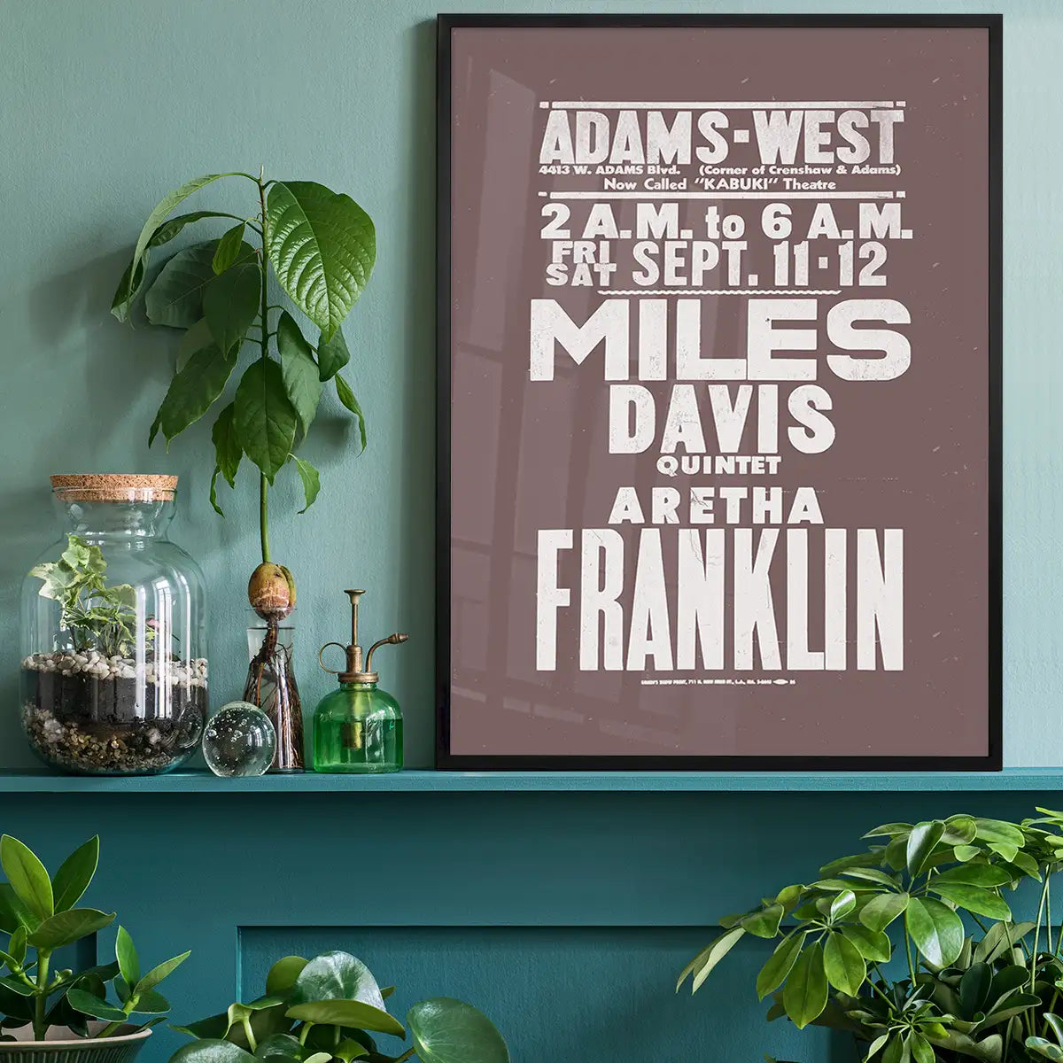 Miles Davis & Aretha Franklin Concert Poster Print