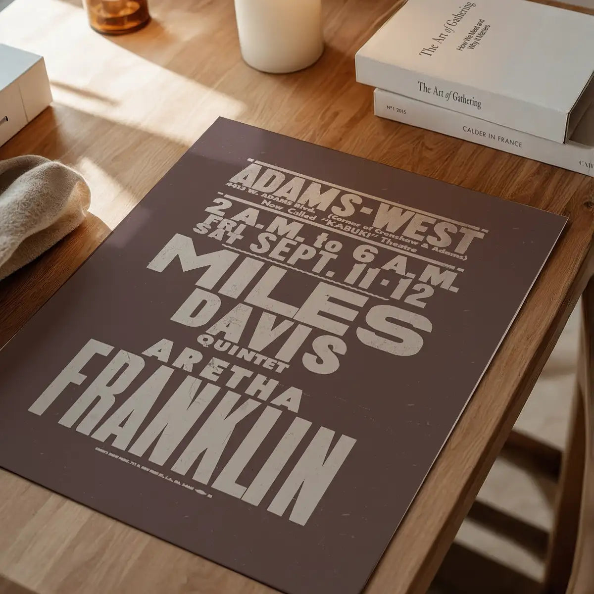 Miles Davis & Aretha Franklin Concert Poster Print