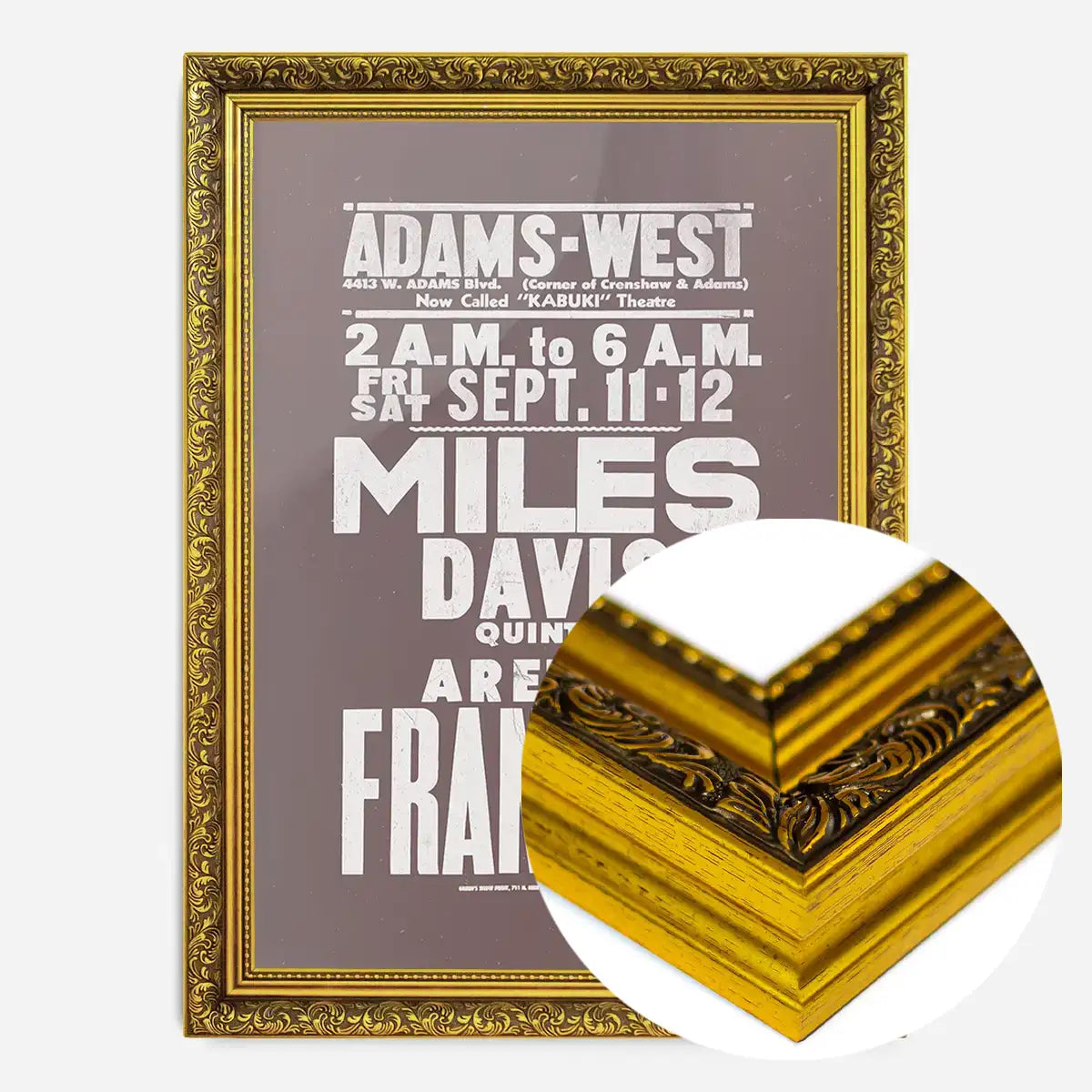 Miles Davis & Aretha Franklin Concert Poster Print