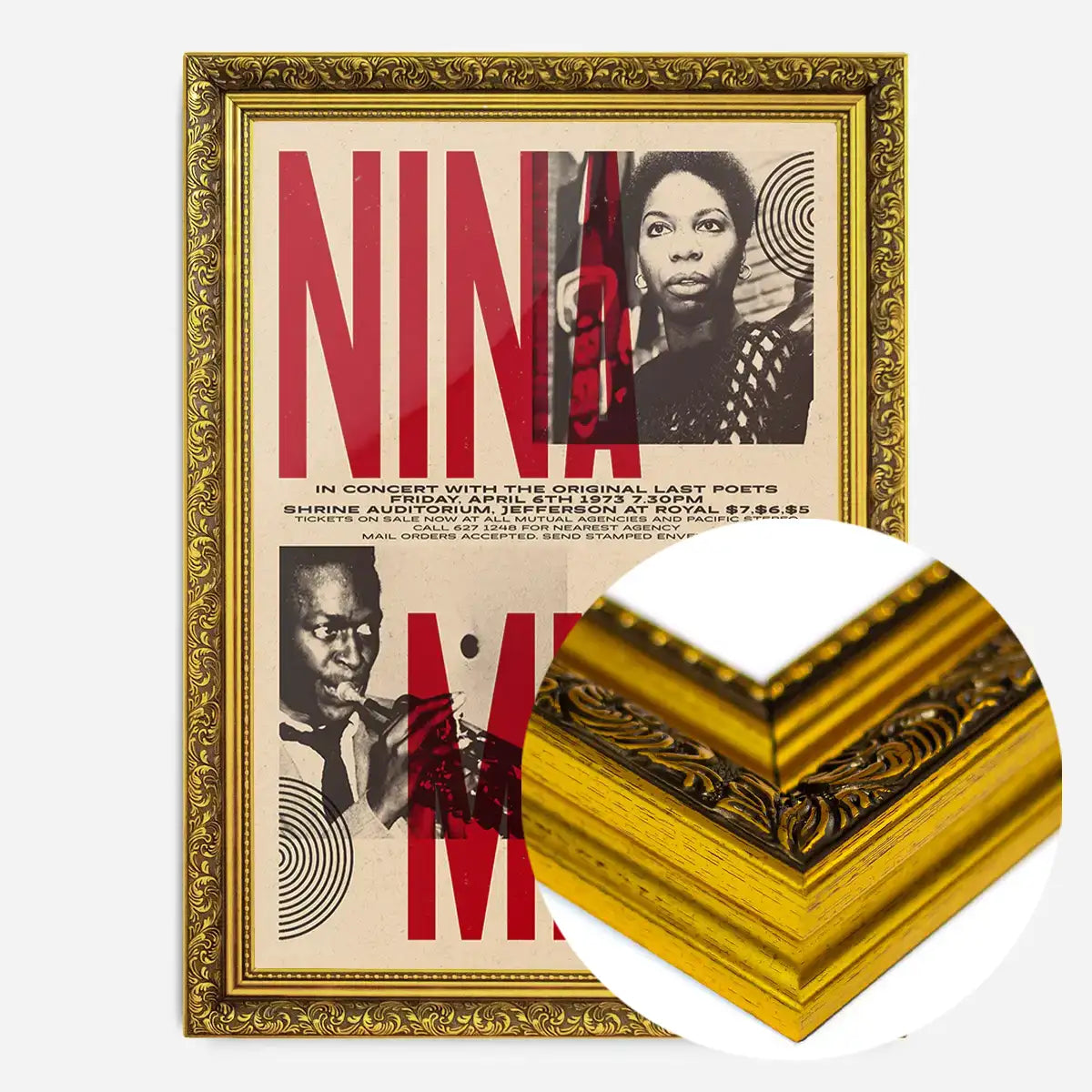 Nina Simone & Miles Davis Concert Print