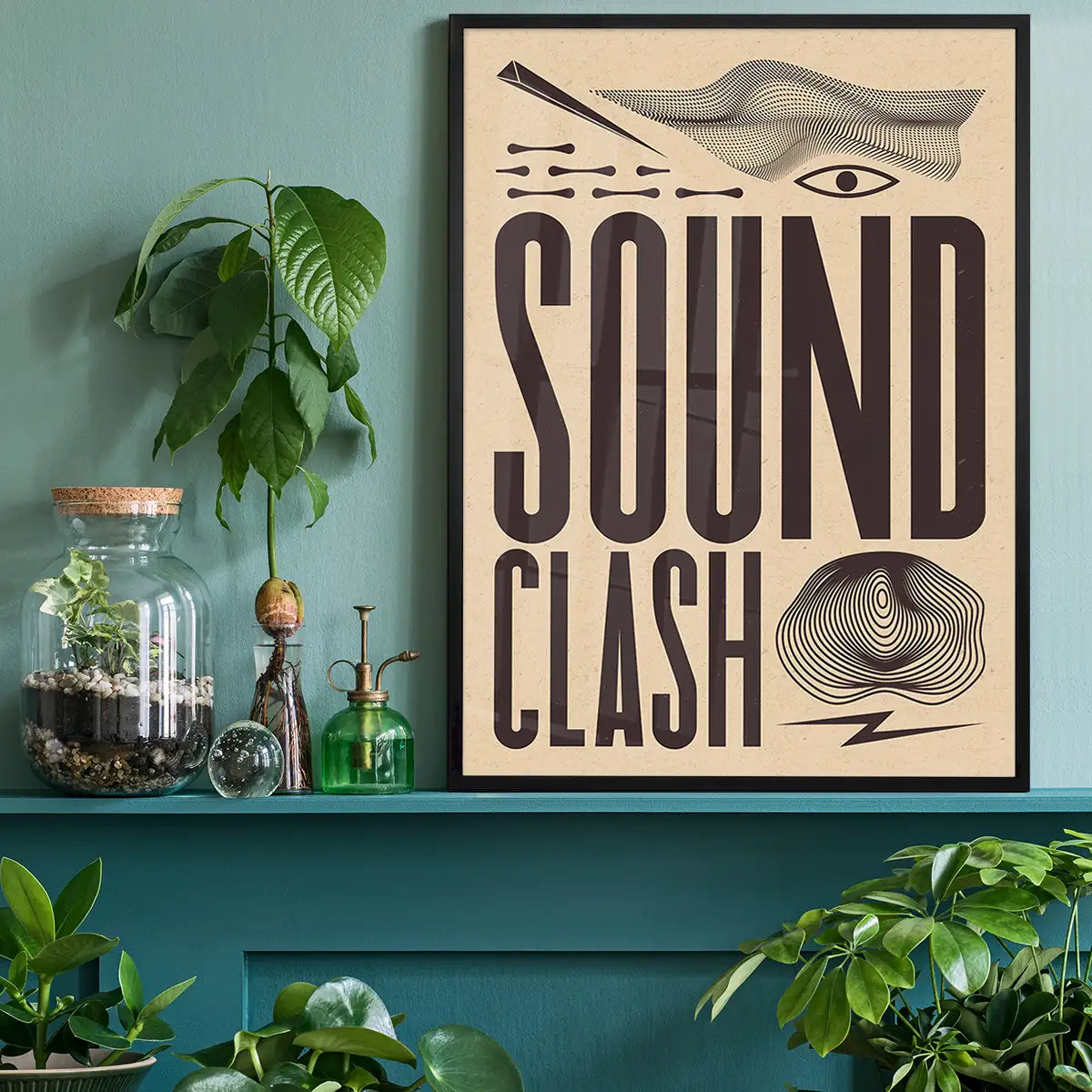 Soundclash Abstract Style Type Print