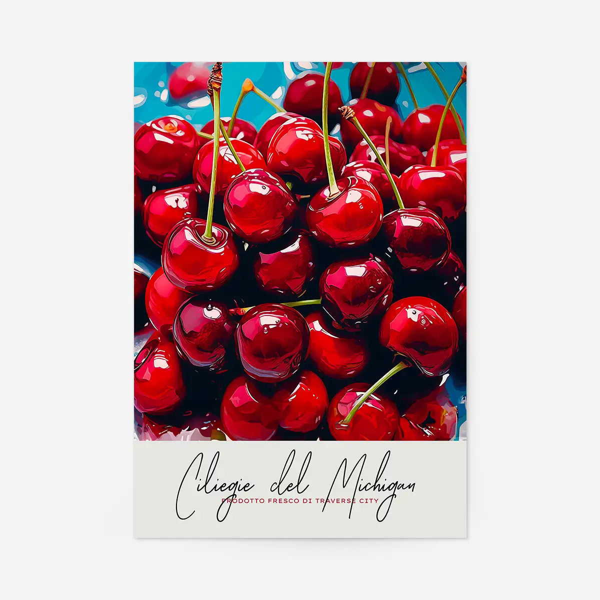 Glossy Cherries Fruit Print