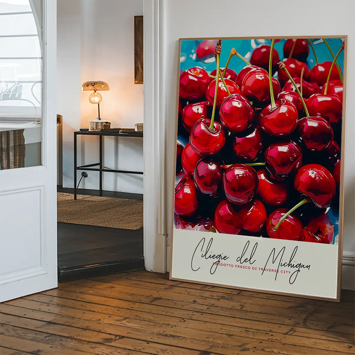 Glossy Cherries Fruit Print