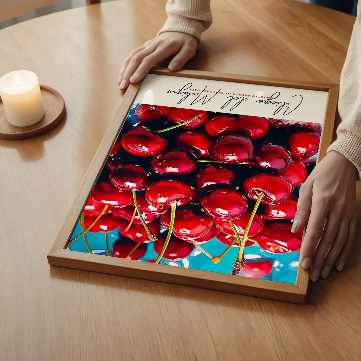 Glossy Cherries Fruit Print