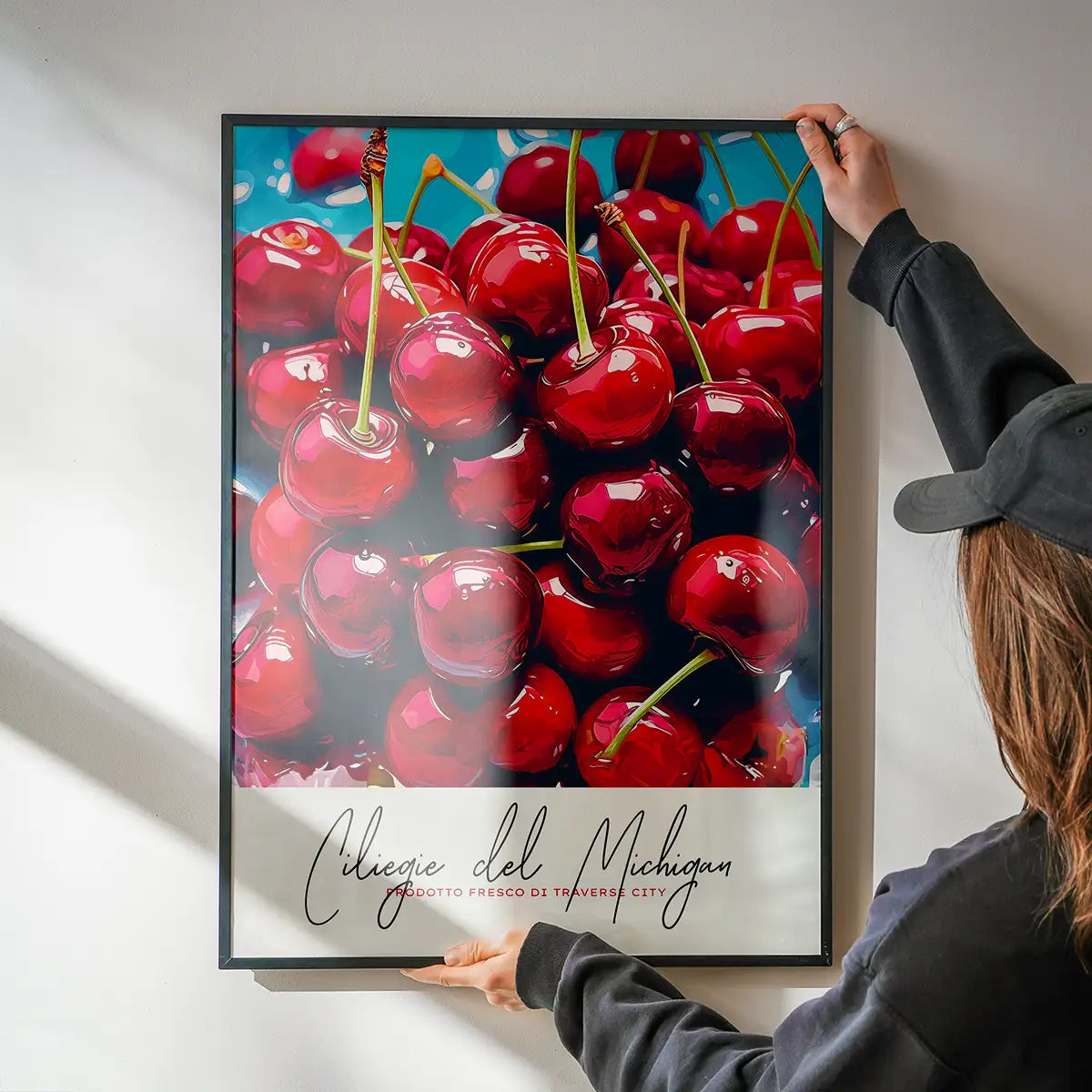 Glossy Cherries Fruit Print