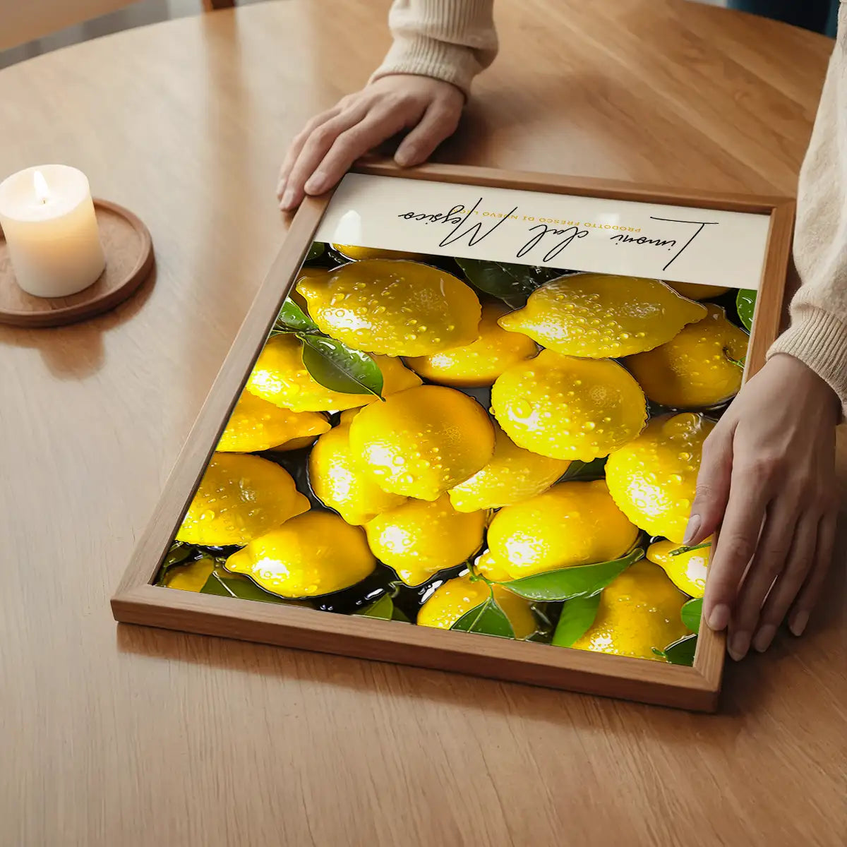 Glossy Lemons Fruit Print