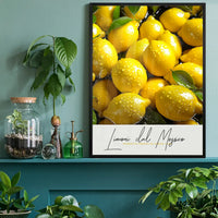 Glossy Lemons Fruit Print