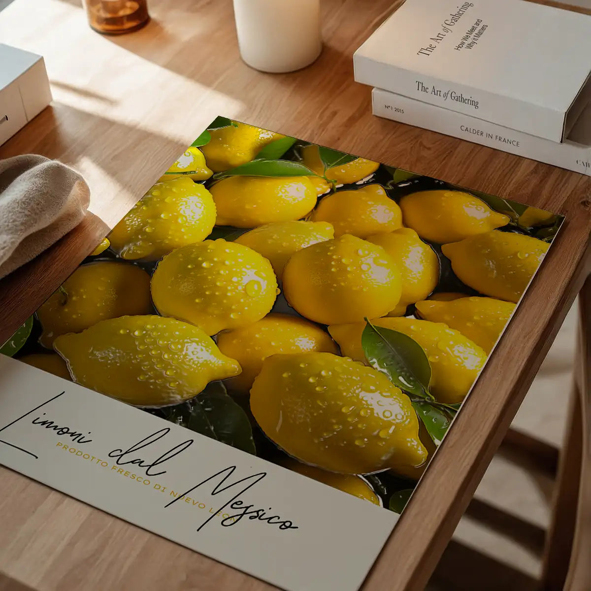 Glossy Lemons Fruit Print