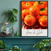 Glossy Oranges Fruit Print