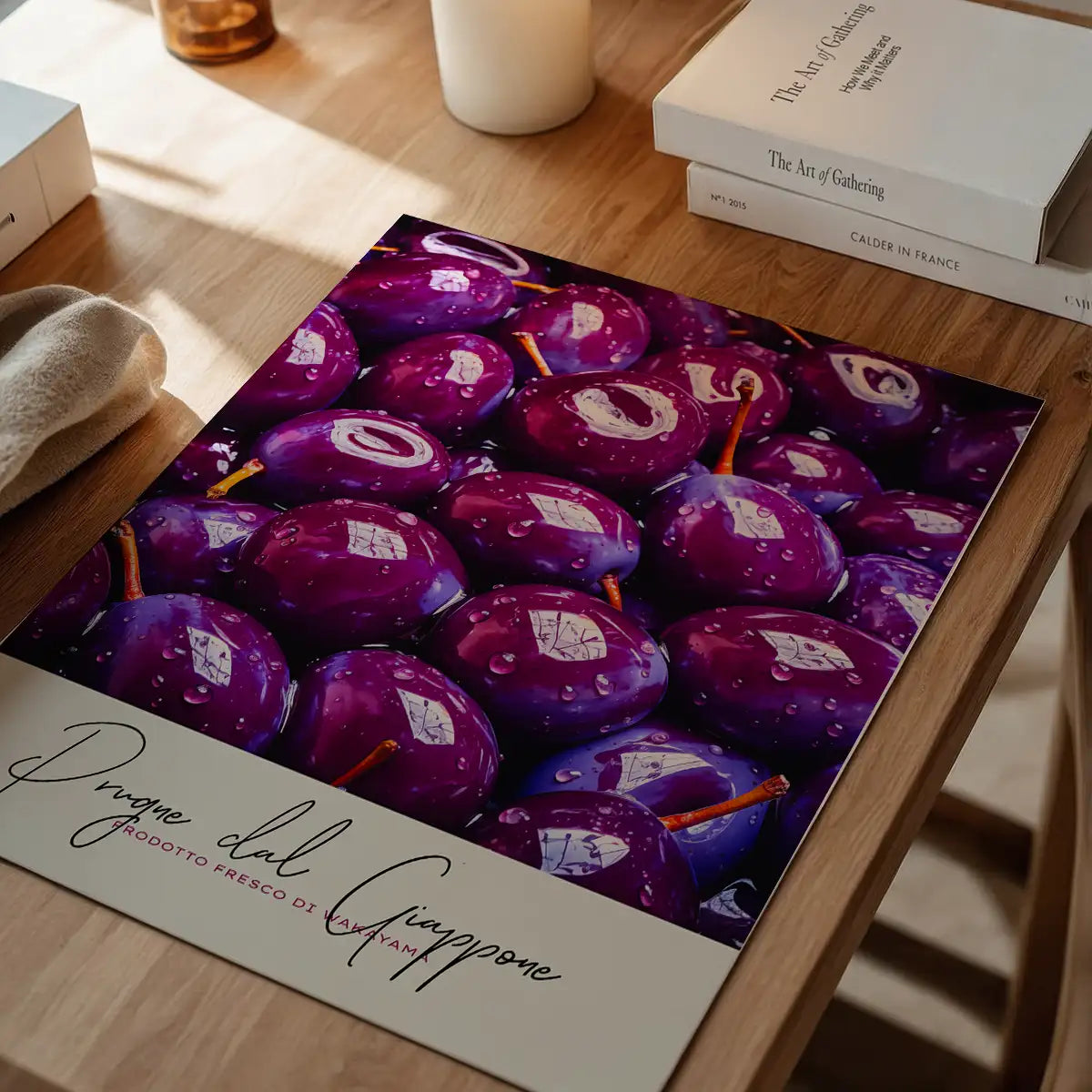Glossy Plums Fruit Print