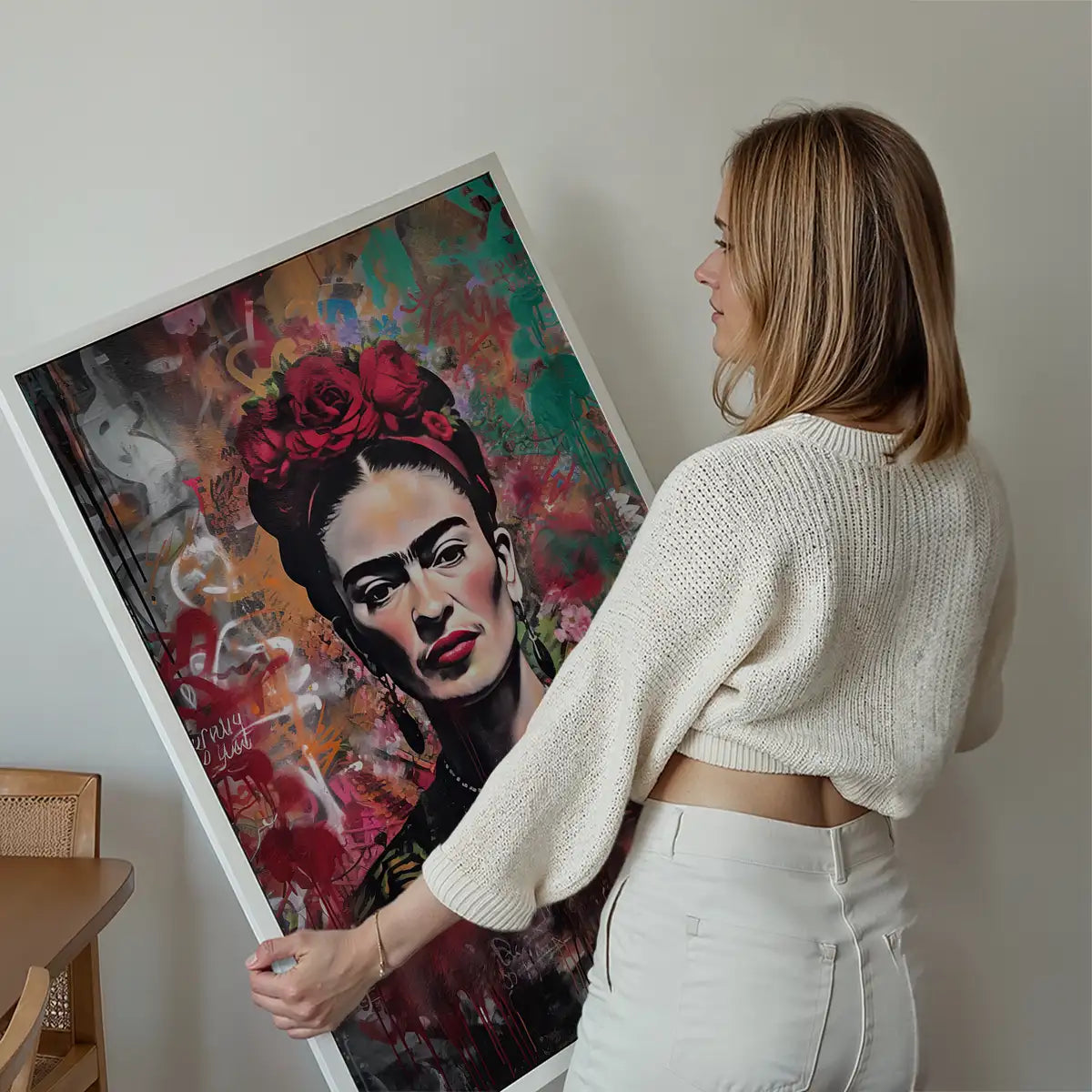 Frida Kahlo Graffiti Stencil Print