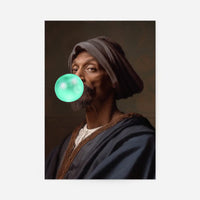 Snoop Dogg Blowing Bubblegum Portrait Print