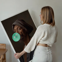 Snoop Dogg Blowing Bubblegum Portrait Print