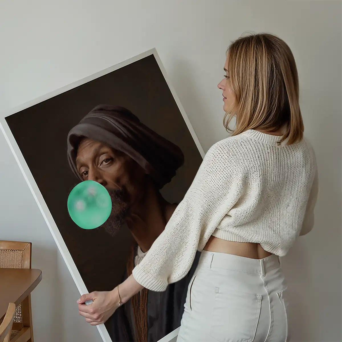 Snoop Dogg Blowing Bubblegum Portrait Print