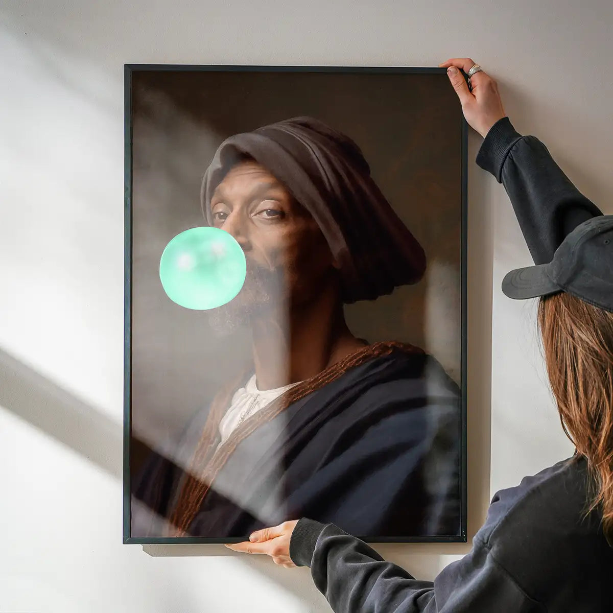 Snoop Dogg Blowing Bubblegum Portrait Print