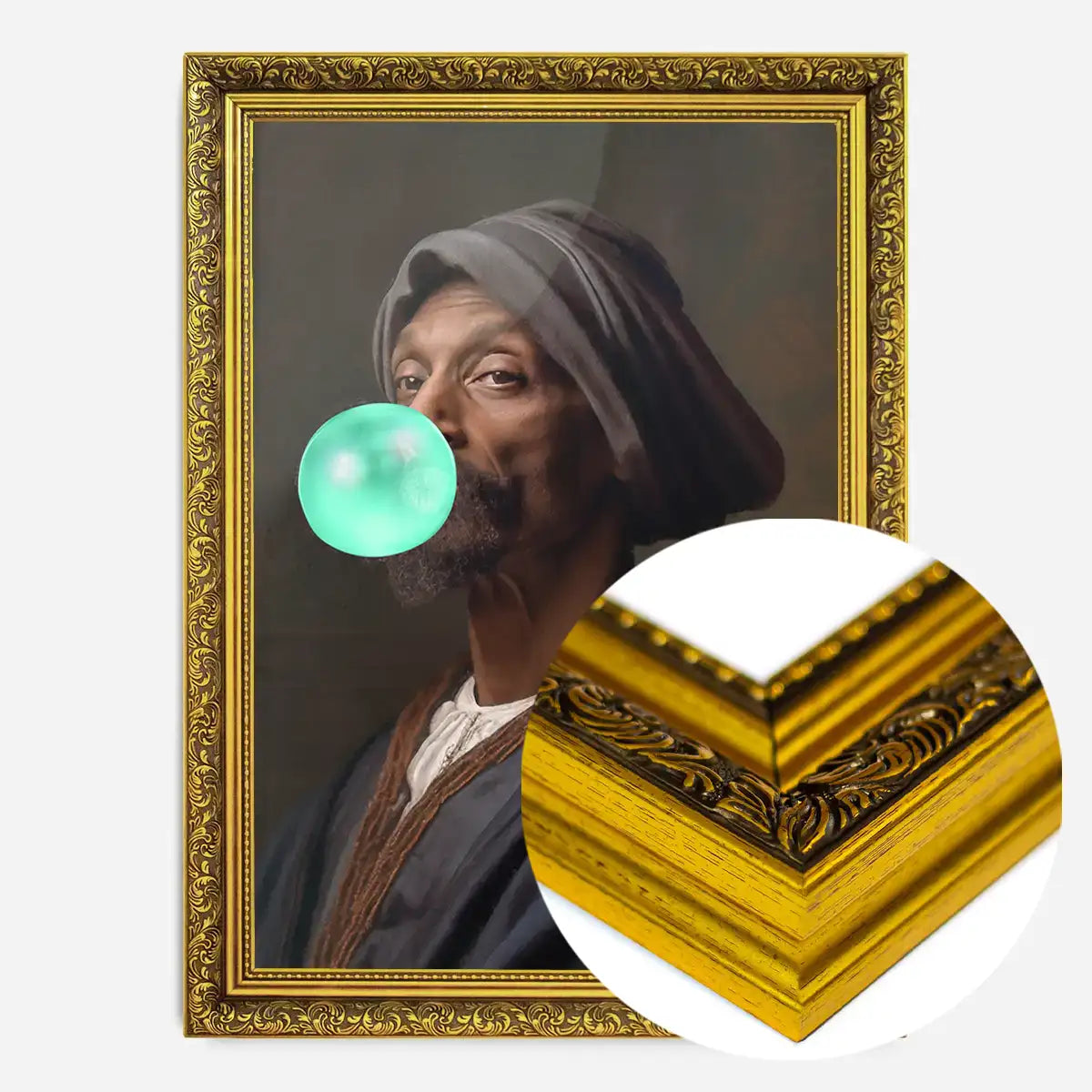 Snoop Dogg Blowing Bubblegum Portrait Print