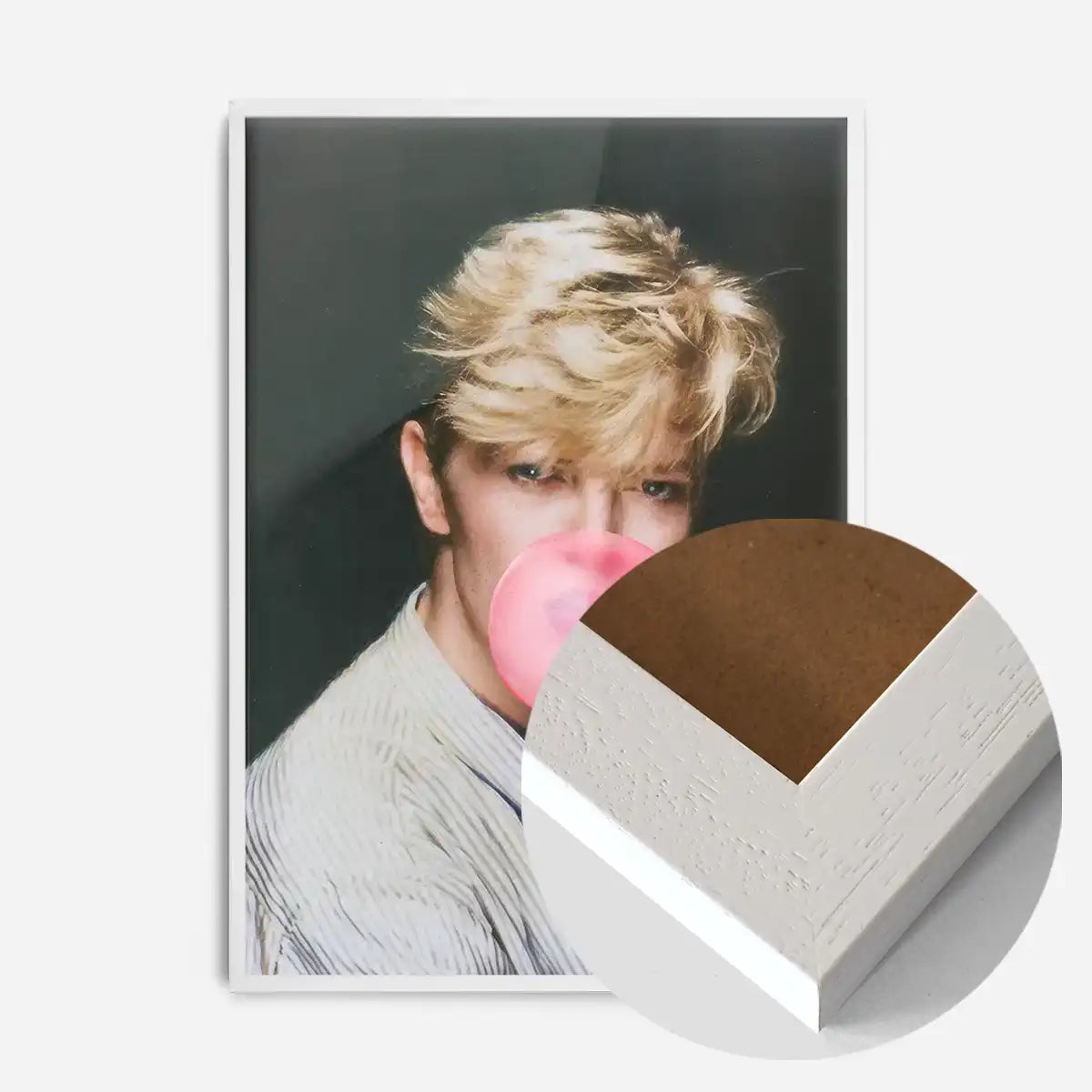 David Bowie Blowing Bubblegum Portrait Print