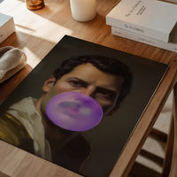 Freddie Mercury Blowing Bubblegum Portrait Print