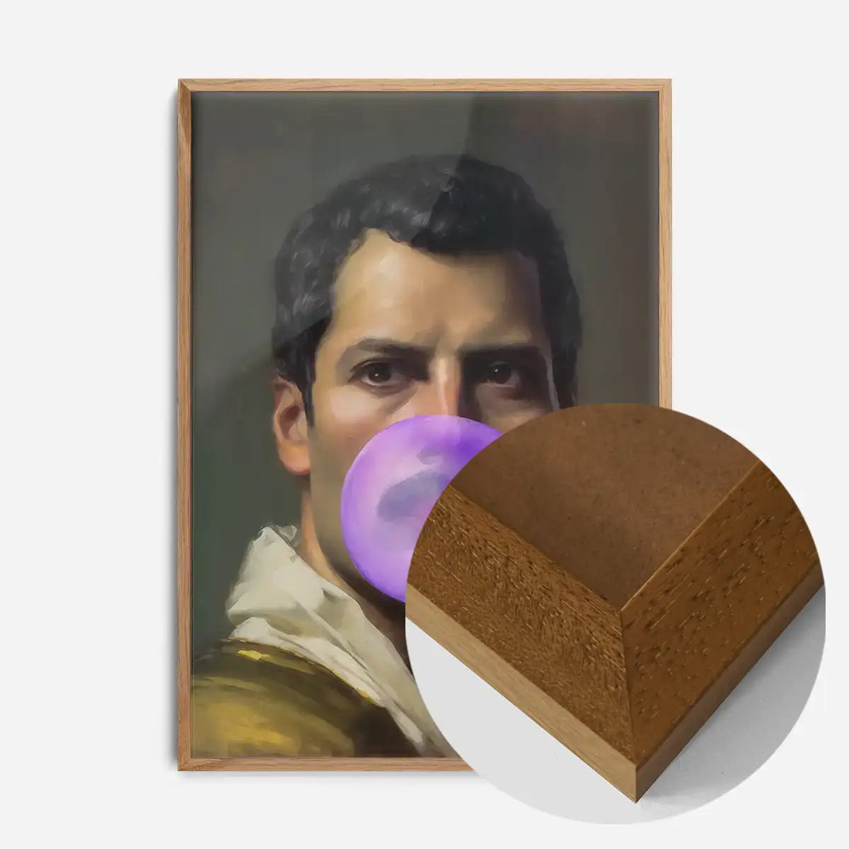 Freddie Mercury Blowing Bubblegum Portrait Print