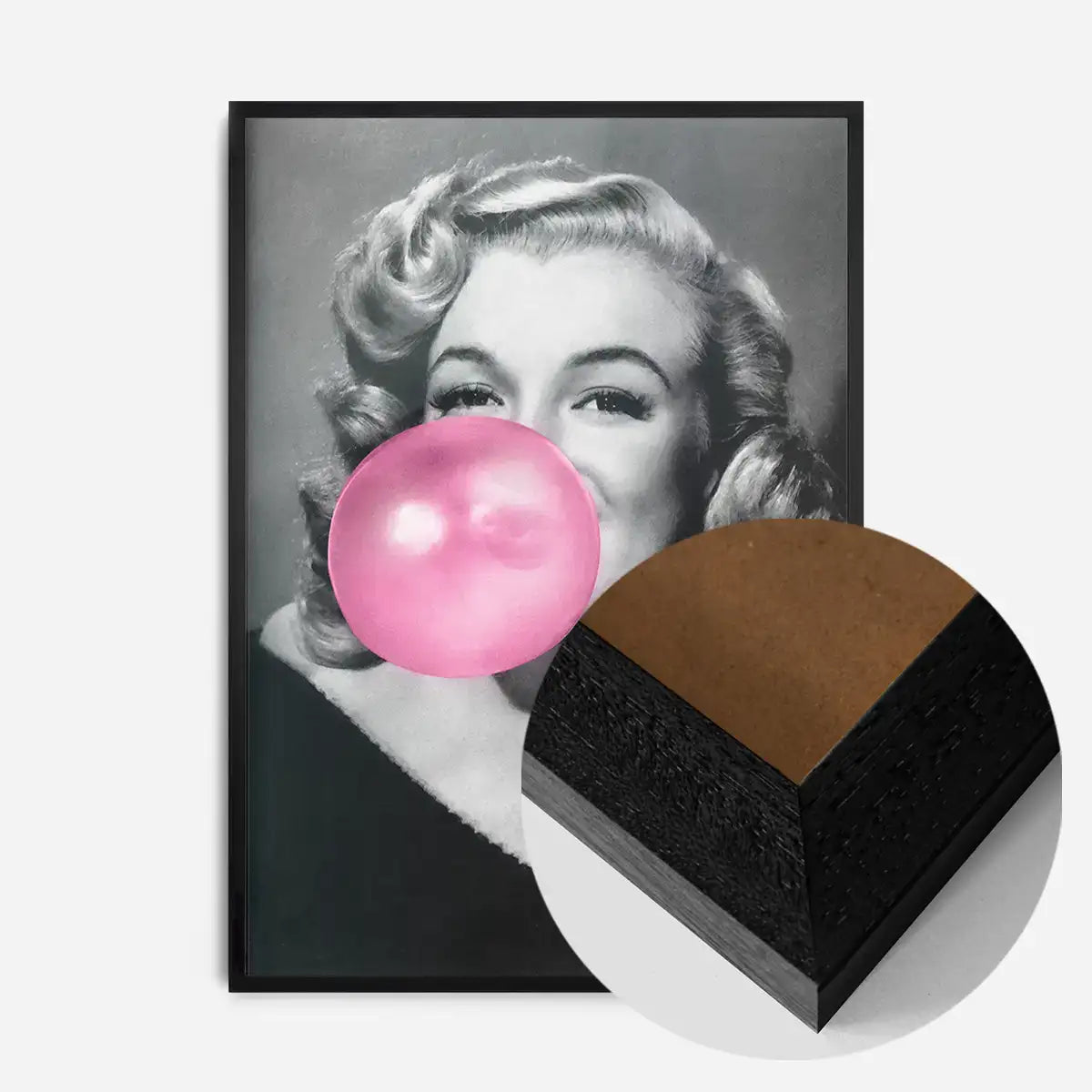 Marilyn Monroe Blowing Bubblegum Portrait Print